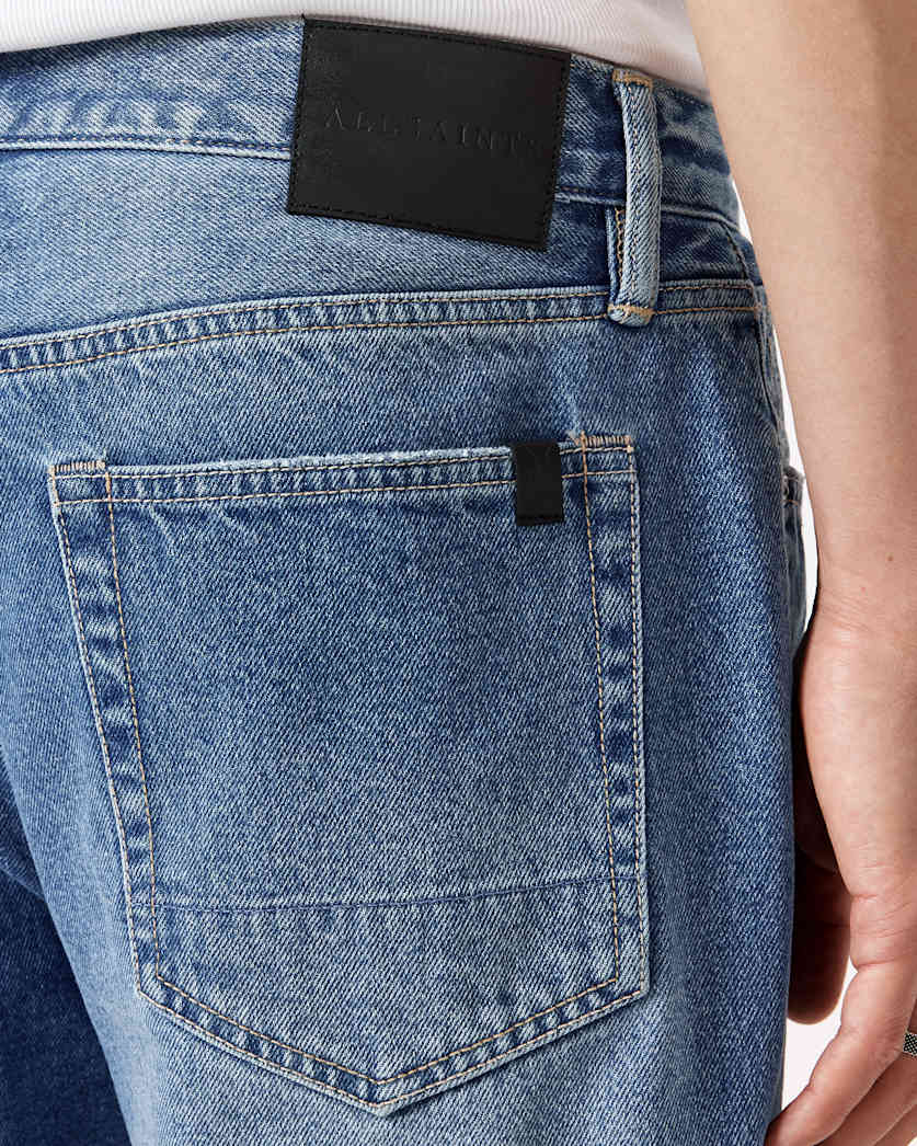 AllSaints Reid Straight Fit Denim Jeans Black