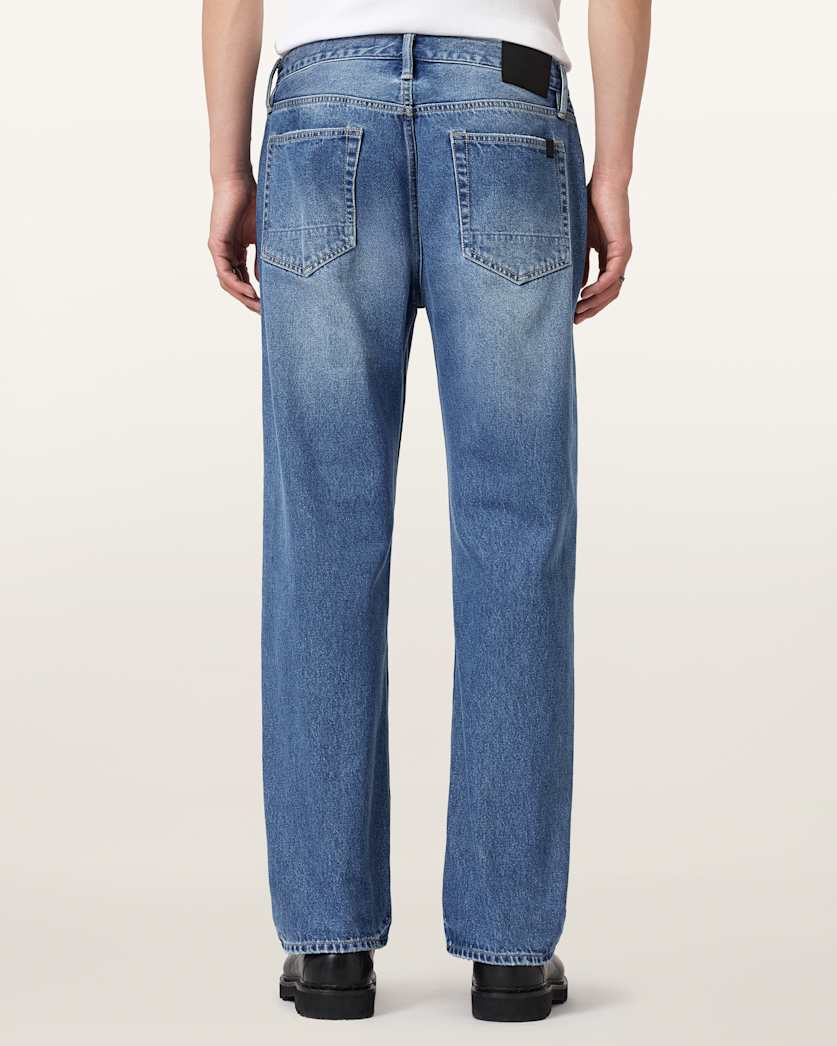 AllSaints Reid Straight Fit Denim Jeans Black