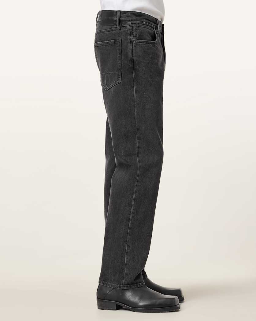 AllSaints Reid Straight Fit Denim Jeans Black