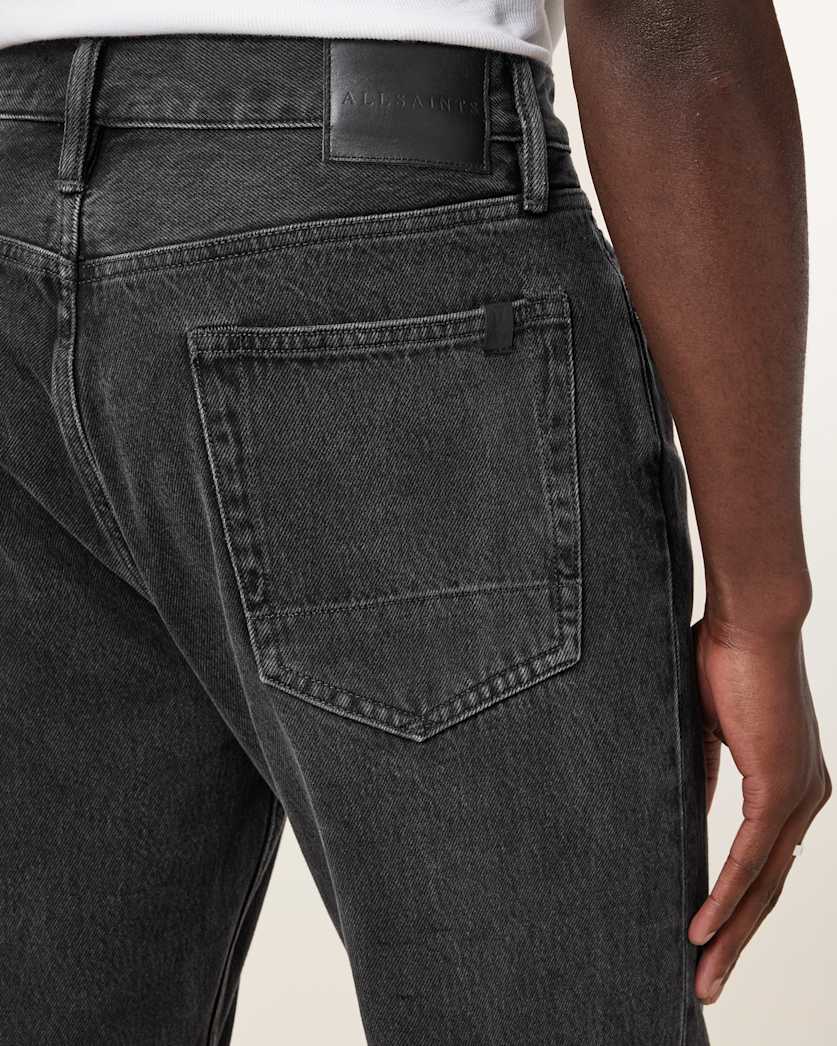 AllSaints Reid Straight Fit Denim Jeans Black