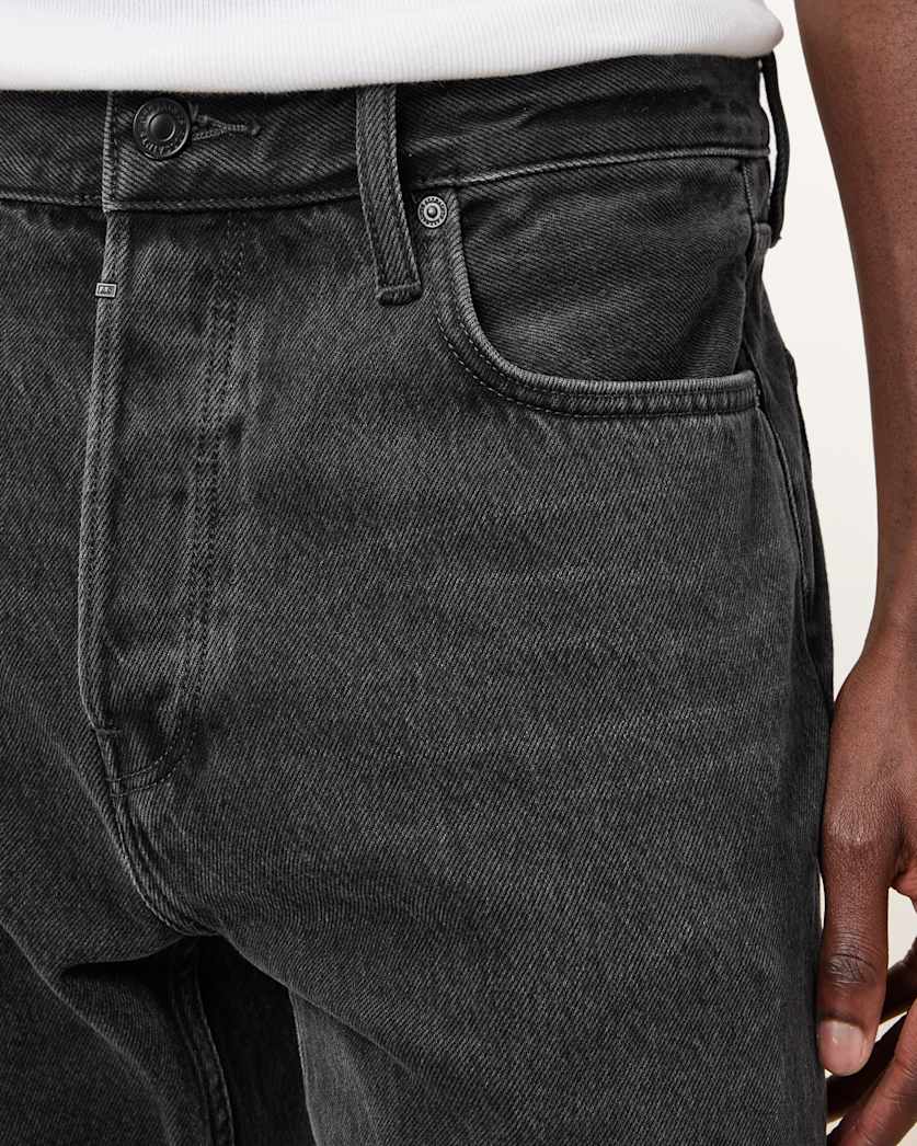 AllSaints Reid Straight Fit Denim Jeans Black