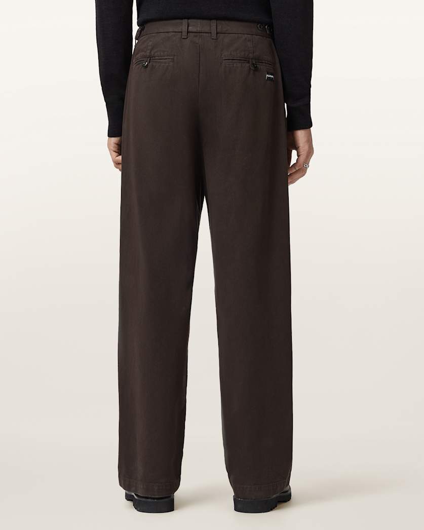 AllSaints Juku Loose Fit Pants Trail Brown