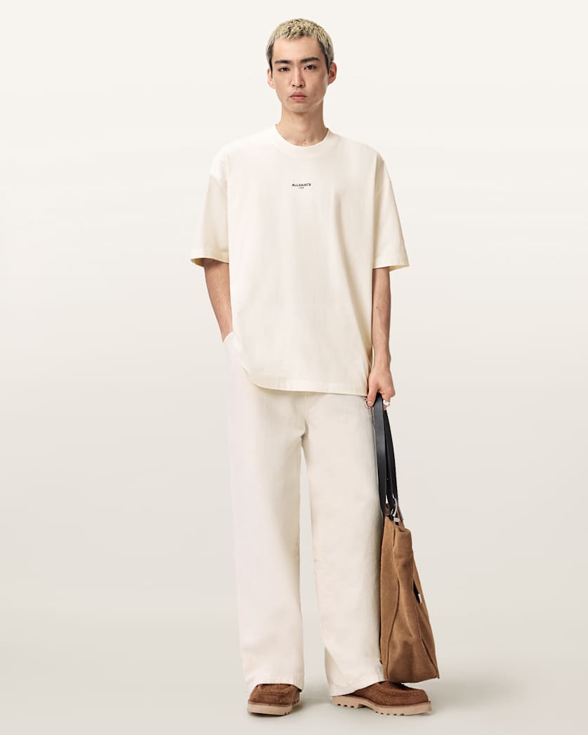 AllSaints Mikro Oversized T Shirt Washed Black