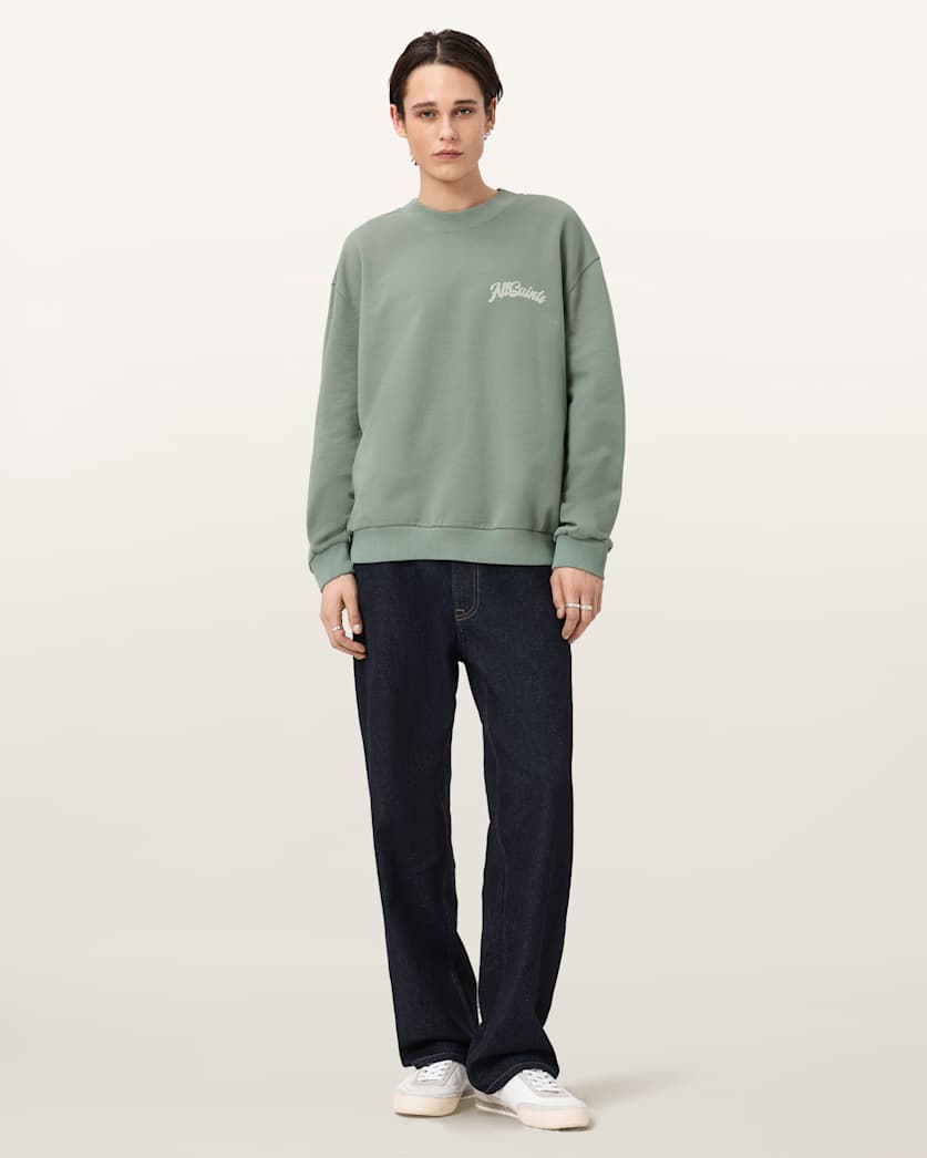 AllSaints Odyssey Crew Neck Sweatshirt Spring Green