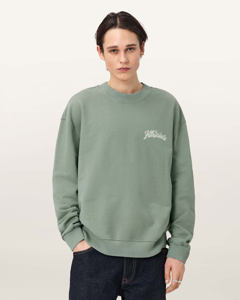 AllSaints Odyssey Crew Neck Sweatshirt Spring Green