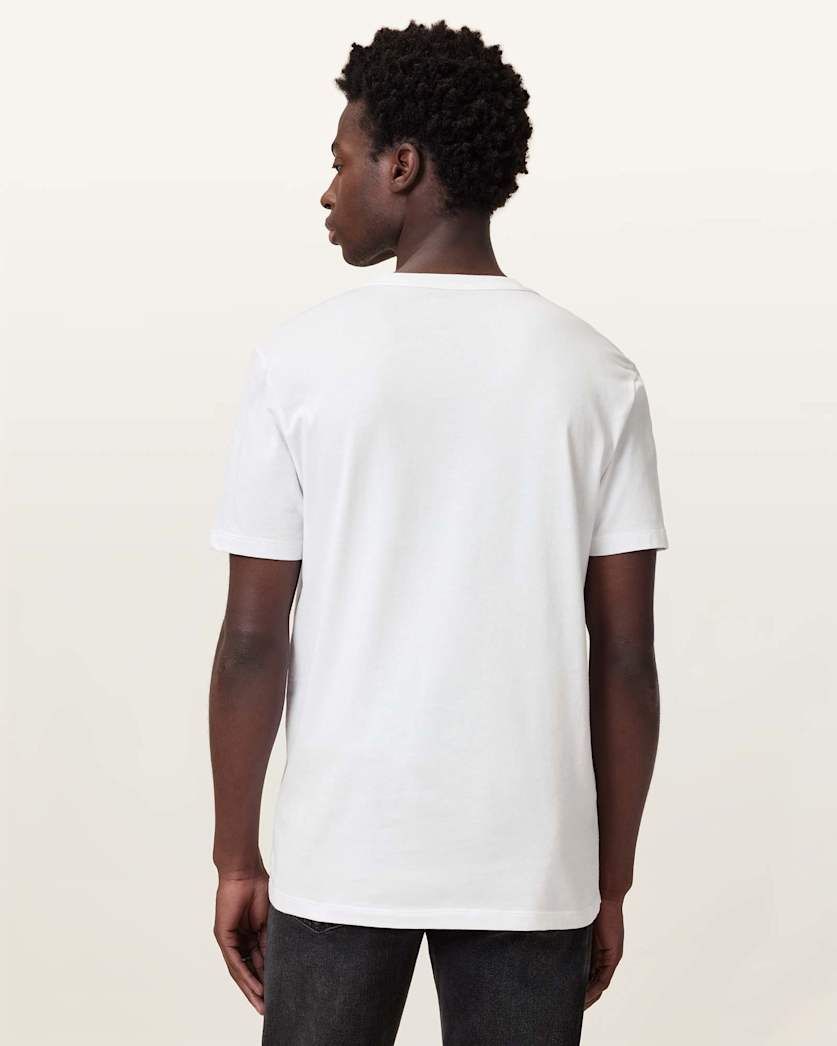 AllSaints Brace Brushed Cotton Crew Neck T Shirt Flint Grey