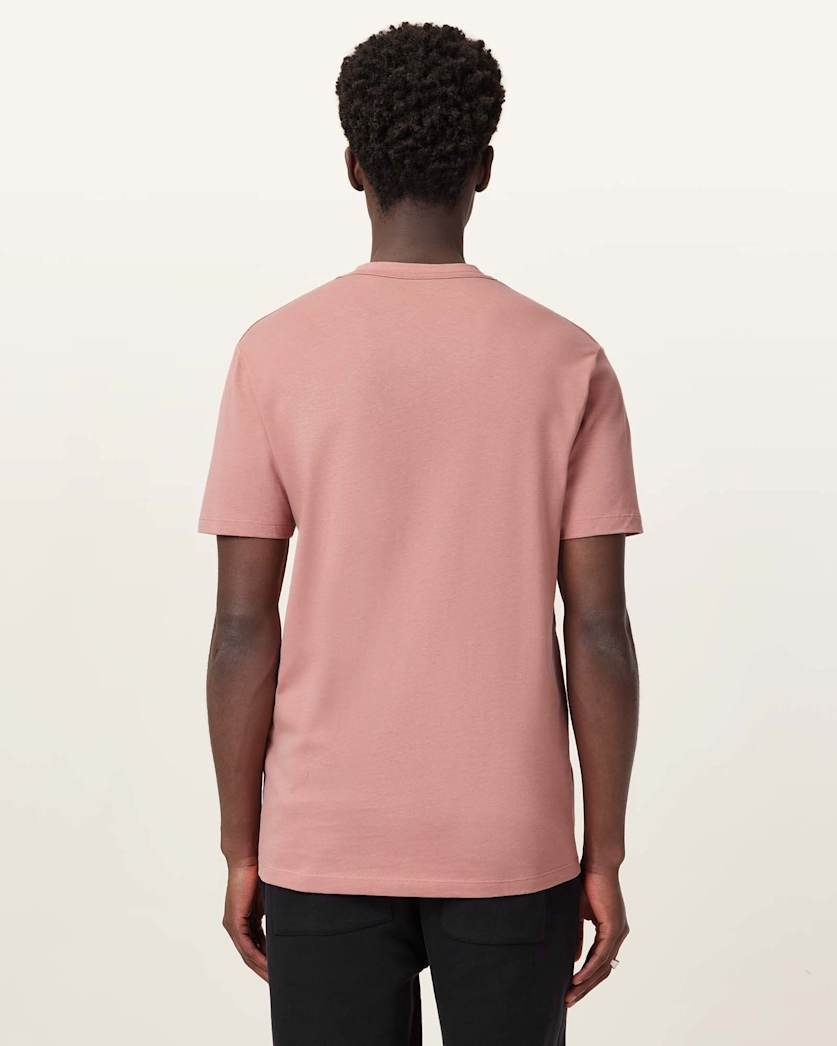 AllSaints Brace Brushed Cotton Crew Neck T Shirt Flint Grey