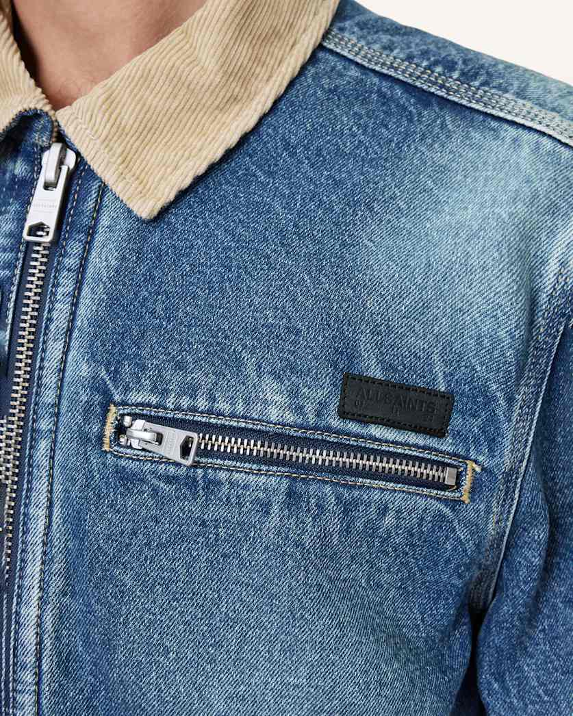 AllSaints Rothwell Denim Jacket Washed Indigo