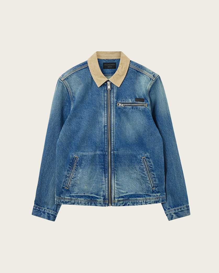 AllSaints Rothwell Denim Jacket Washed Indigo