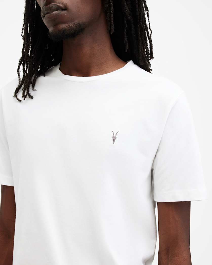 AllSaints Brace Brushed Cotton T Shirts 3 Pack White/Green/Green