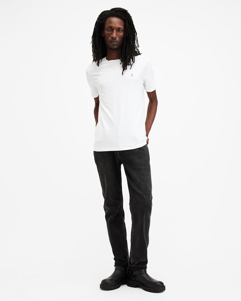AllSaints Brace Brushed Cotton T Shirts 3 Pack White/Green/Green