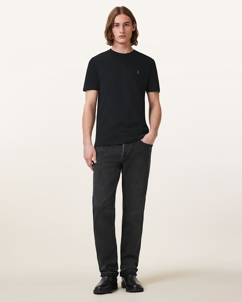 AllSaints Brace Brushed Cotton T Shirts 3 Pack White/Green/Green