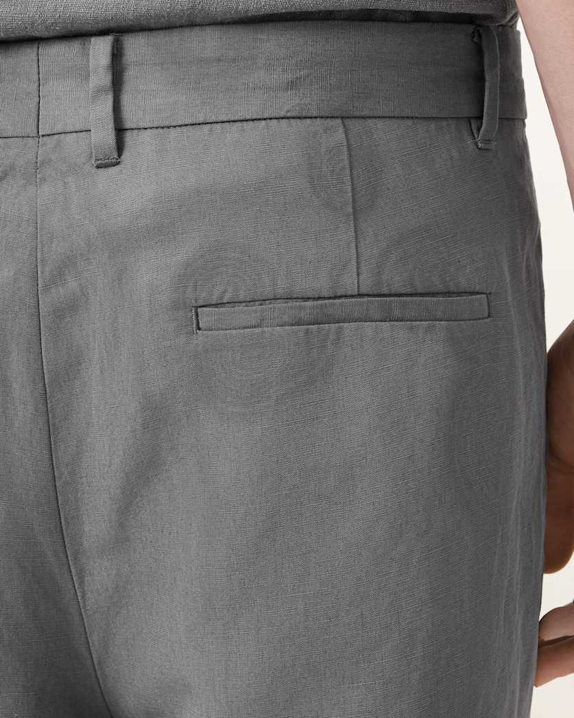 AllSaints Orpheus Relaxed Fit Tailored Pants Machine Grey