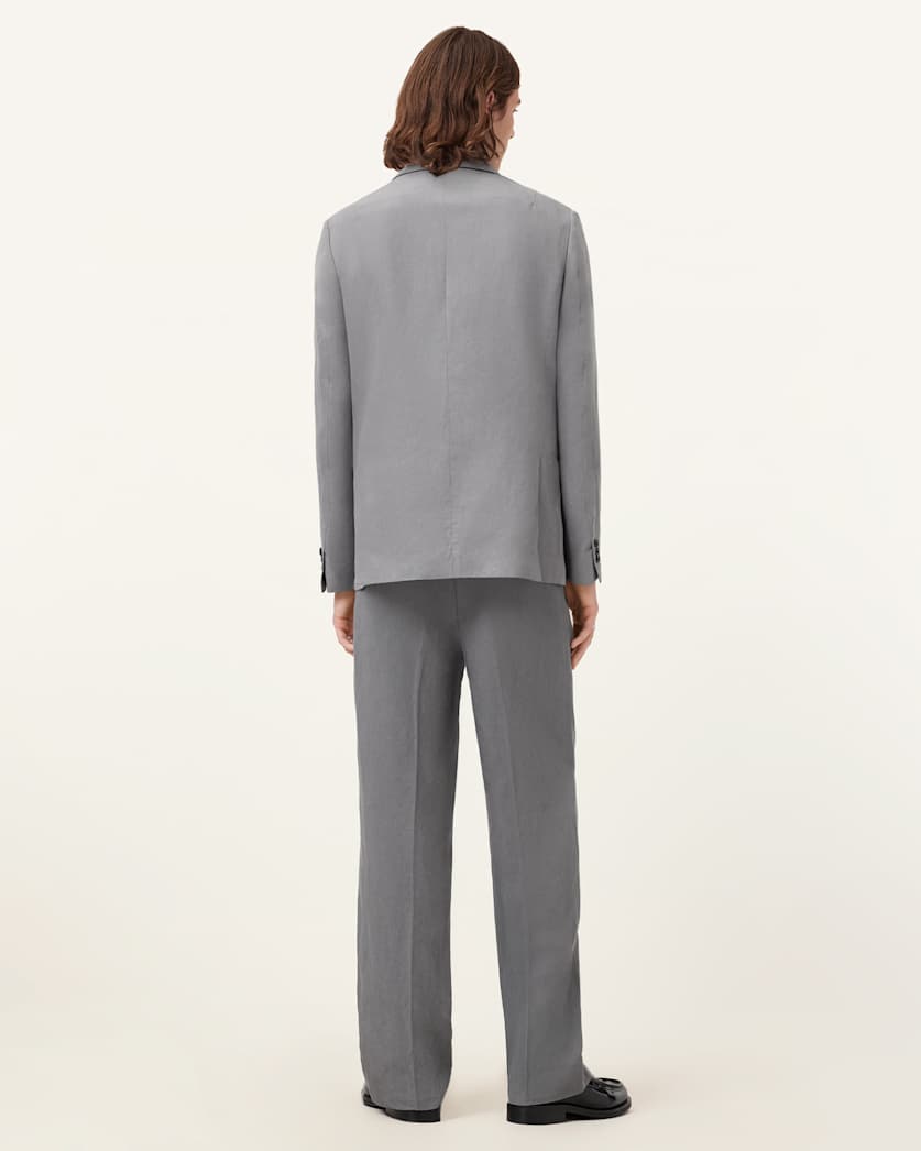 AllSaints Orpheus Relaxed Fit Tailored Pants Machine Grey