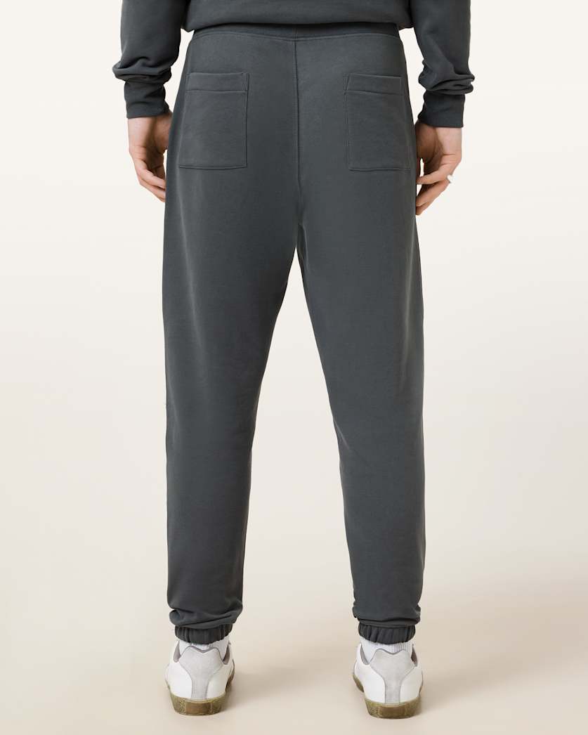 AllSaints Raven Cuffed Slim Fit Ramskull Sweatpants Black