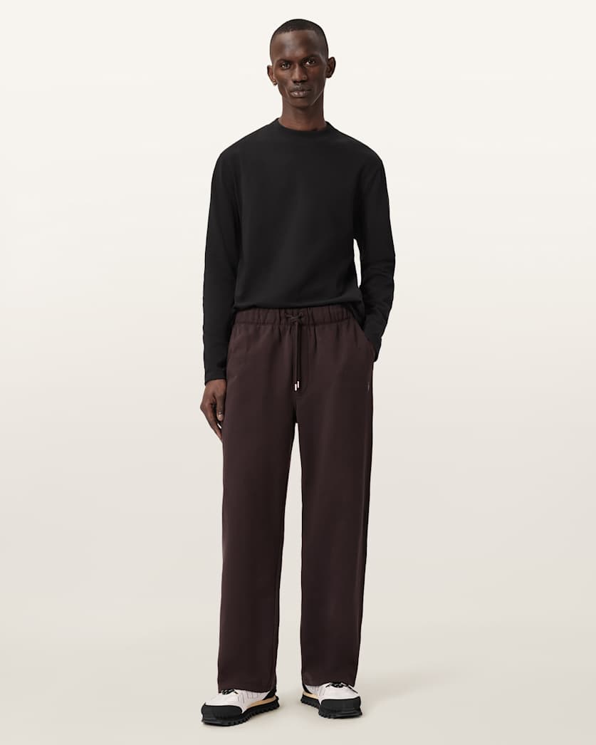 AllSaints Asher Straight Fit Sweatpants Grey Marl