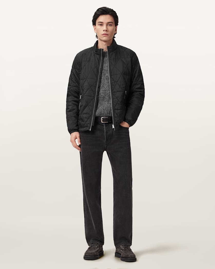 AllSaints Tribex Matte Quilted Jacket Black