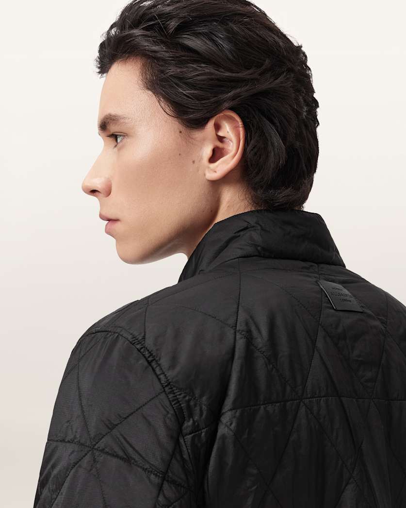 AllSaints Tribex Matte Quilted Jacket Black