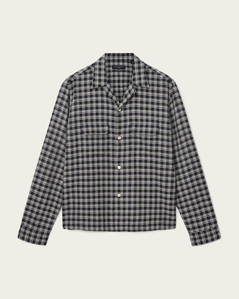 AllSaints Horton Long Sleeve Shirt Salem Black