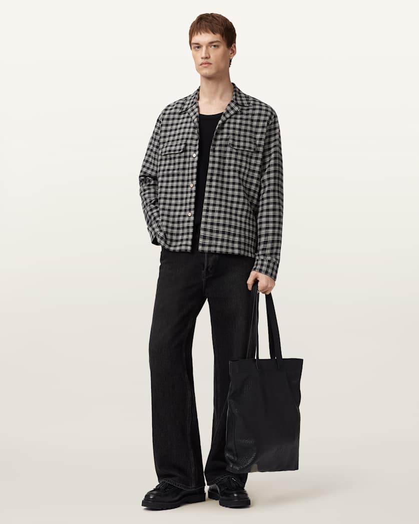 AllSaints Horton Long Sleeve Shirt Salem Black