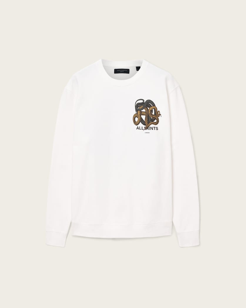 AllSaints Reticulate Graphic Sweatshirt Chalk White