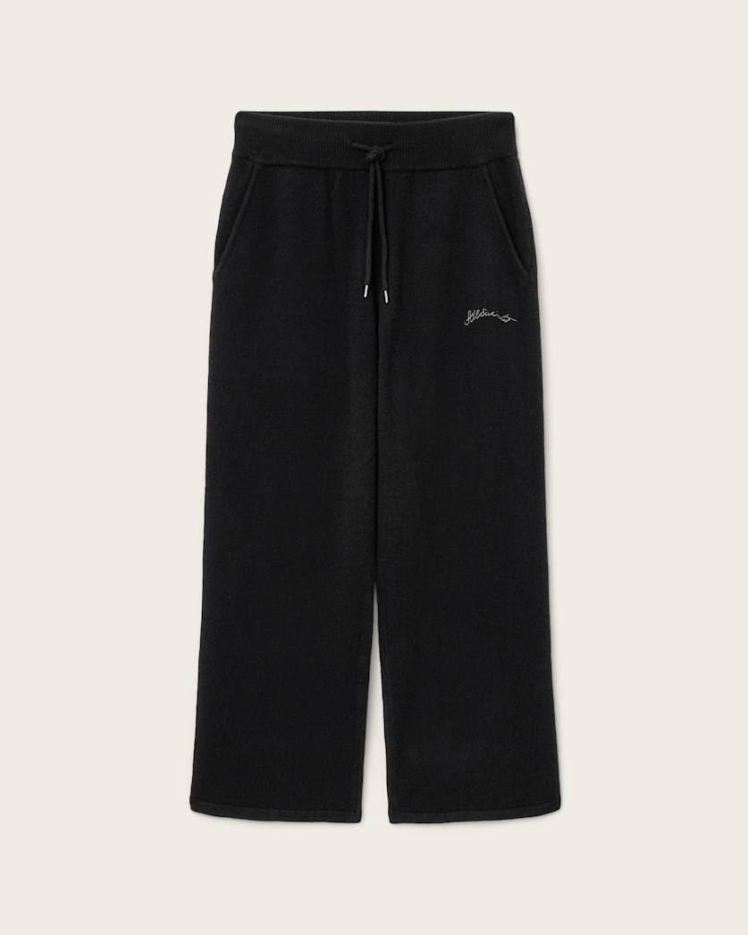 AllSaints Odessa Embroidered Sweatpants Black