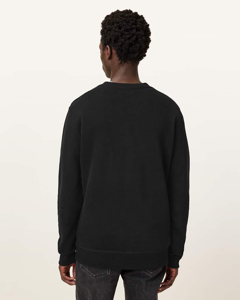 AllSaints Raven Crew Neck Ramskull Sweatshirt Gastor Green