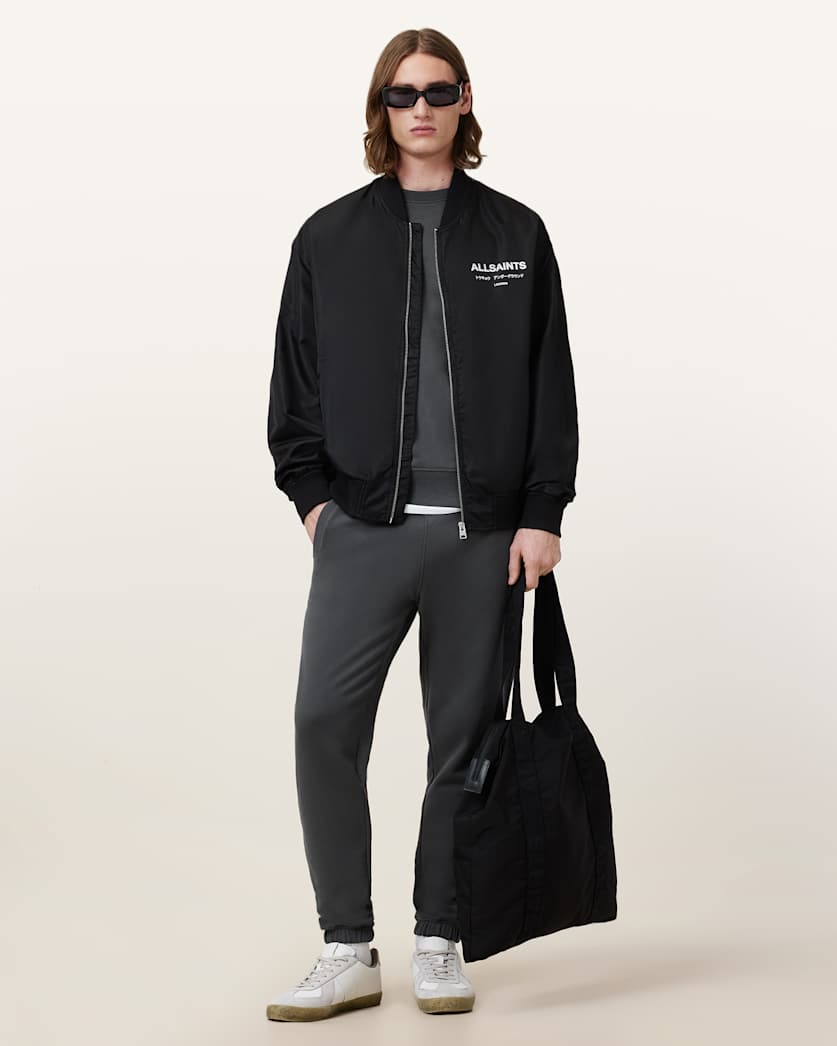 AllSaints Raven Crew Neck Ramskull Sweatshirt Gastor Green