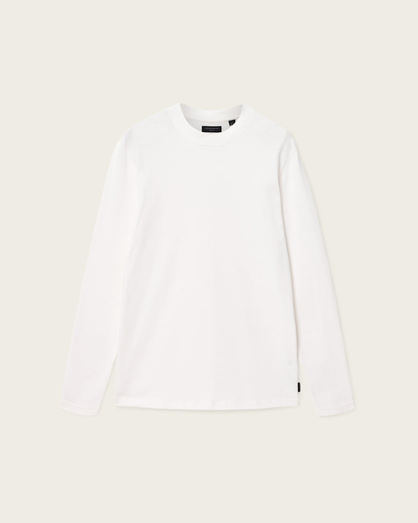AllSaints Nero Long Sleeve T Shirt Chalk White