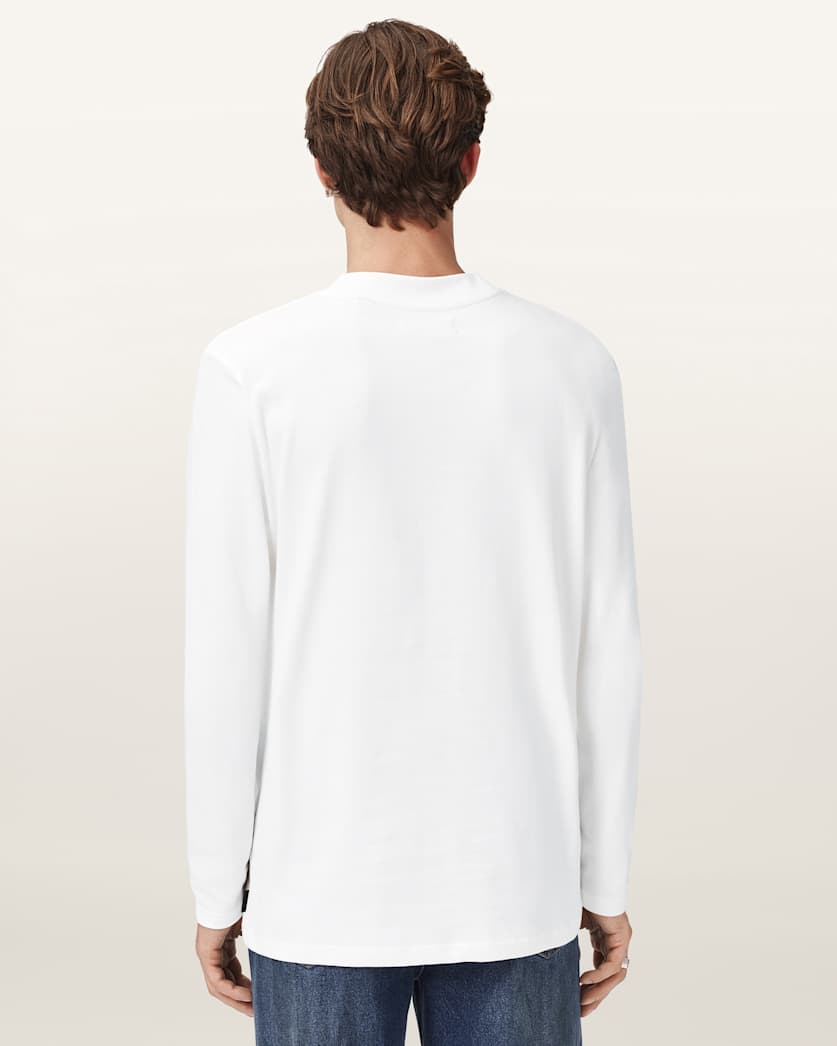 AllSaints Nero Long Sleeve T Shirt Chalk White
