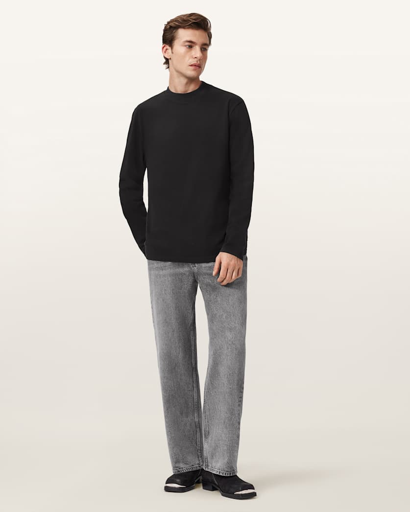 AllSaints Nero Long Sleeve T Shirt Chalk White