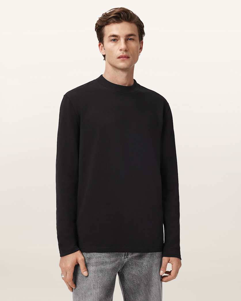 AllSaints Nero Long Sleeve T Shirt Chalk White