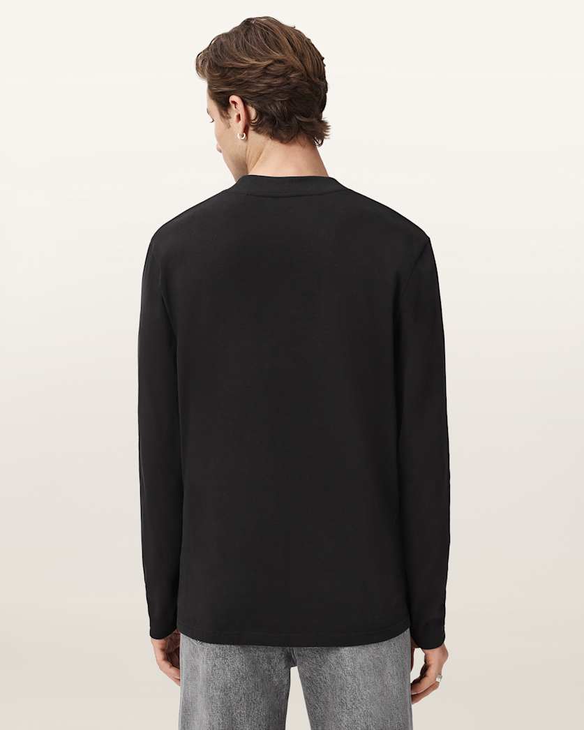 AllSaints Nero Long Sleeve T Shirt Chalk White