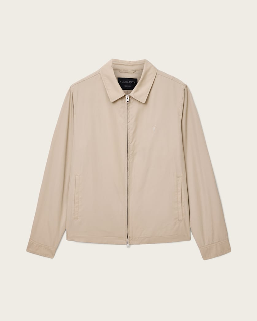 AllSaints Trey Ramskull Cotton Jacket Sandstone Brown