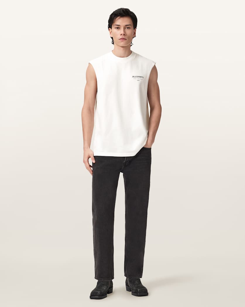 AllSaints Underground Sleeveless Crew Neck T Shirt Jet Black