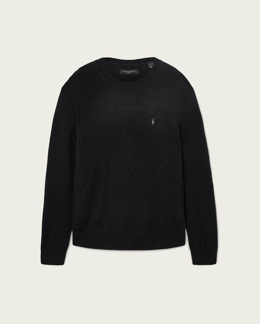 AllSaints Statten Ramskull Crew Neck Sweater Black