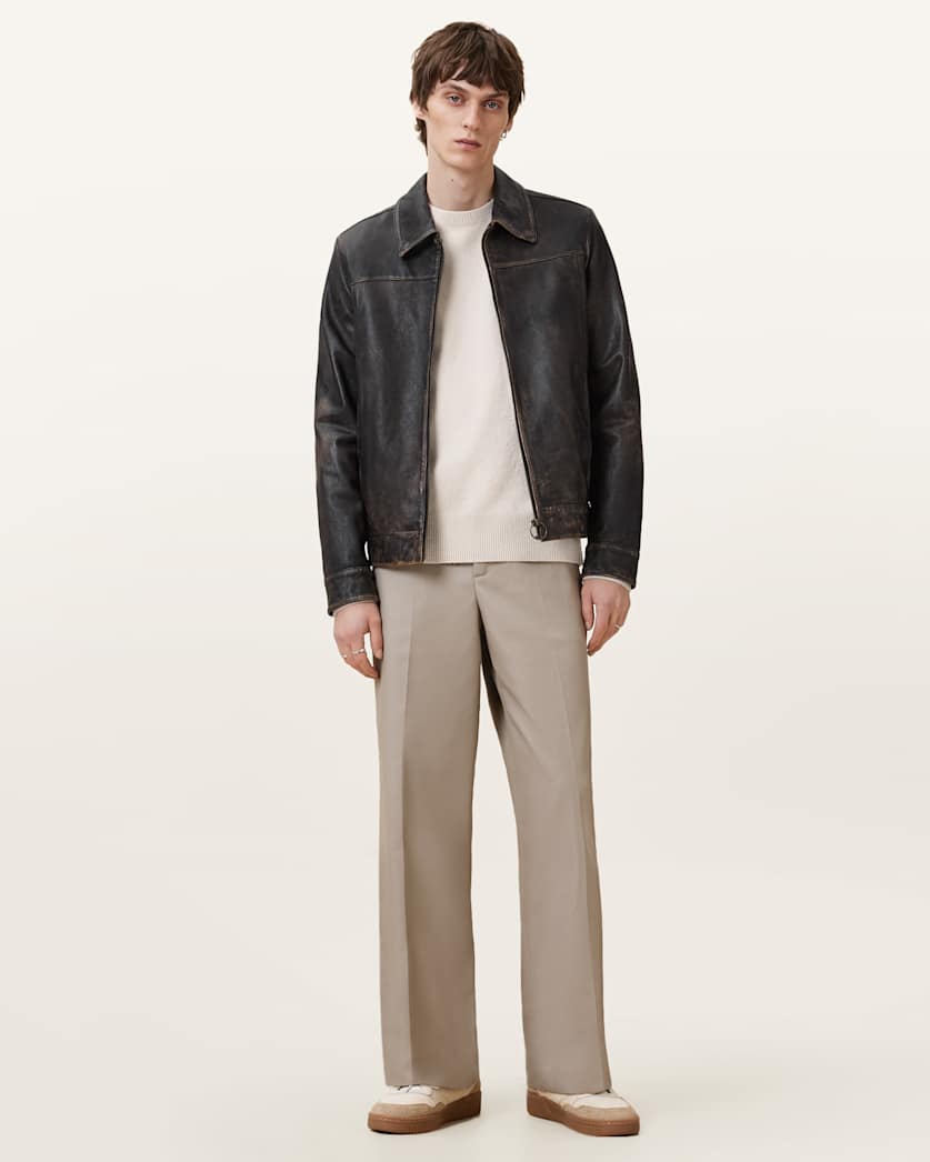 AllSaints Statten Ramskull Crew Neck Sweater Black