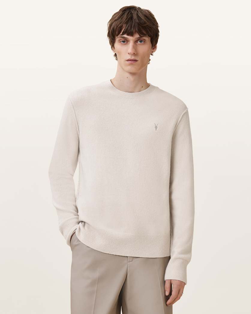 AllSaints Statten Ramskull Crew Neck Sweater Black