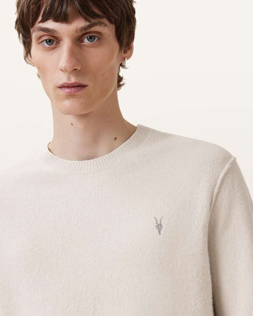 AllSaints Statten Ramskull Crew Neck Sweater Black