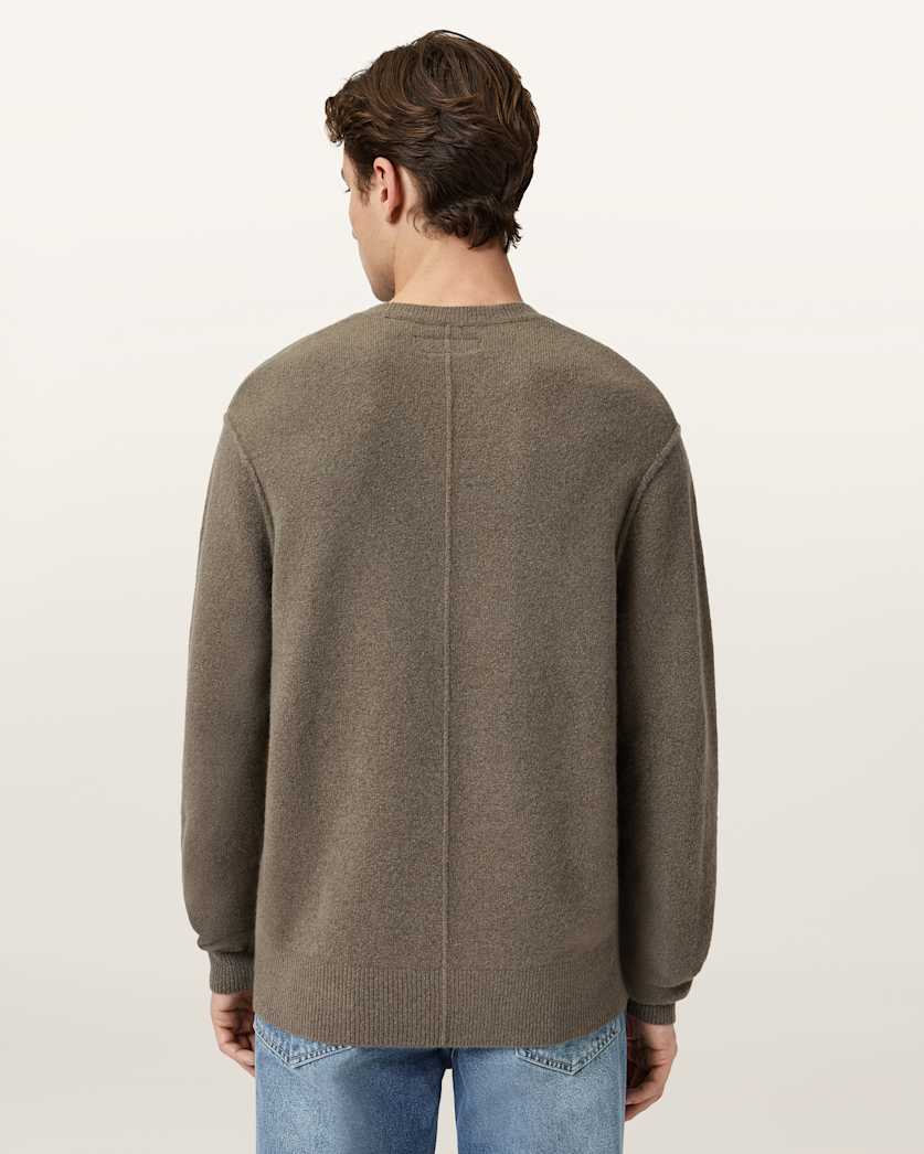 AllSaints Statten Ramskull Crew Neck Sweater Black