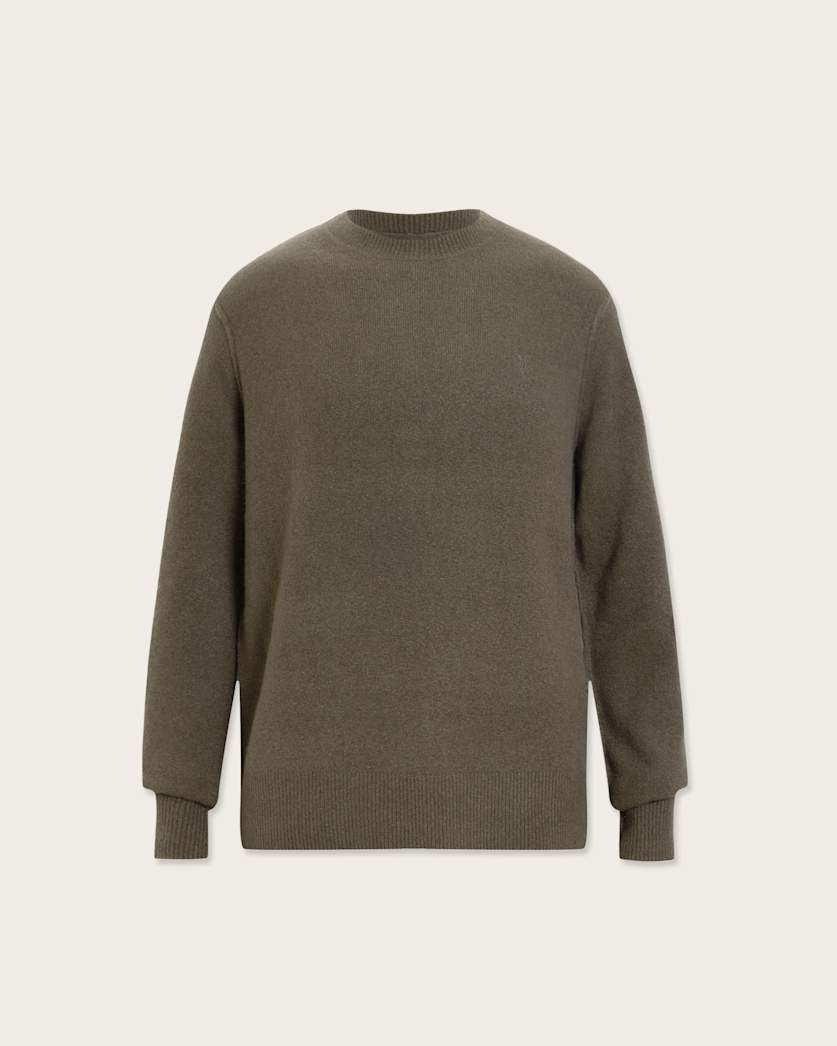 AllSaints Statten Ramskull Crew Neck Sweater Black