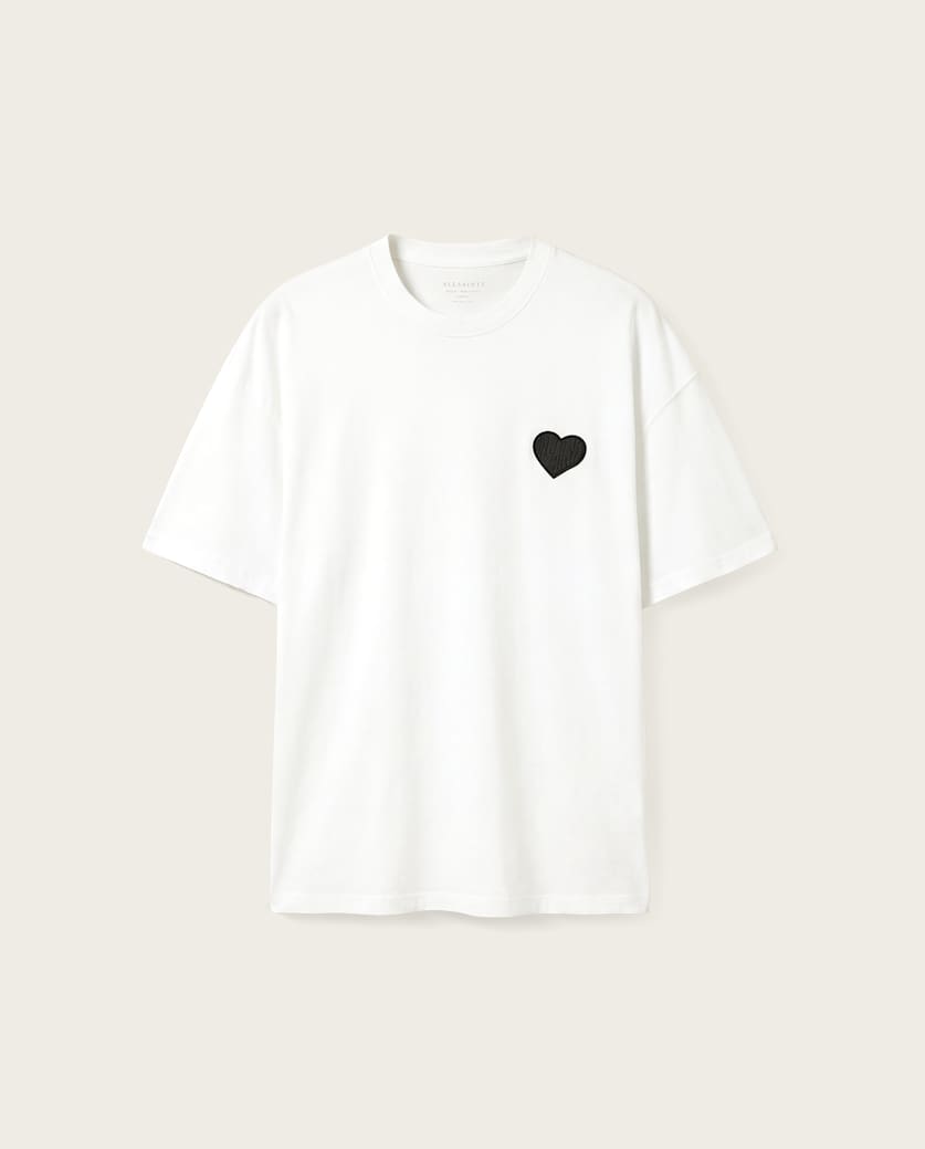 AllSaints Lover Short Sleeve Oversized T Shirt Washed Black
