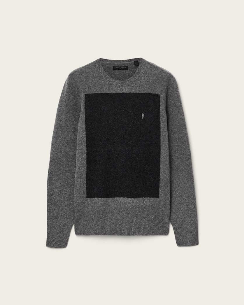 AllSaints Lobke Ramskull Crew Neck Sweater Charcoal Grey