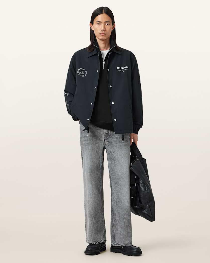 AllSaints Underground Half Zip Sweatshirt Bitter Brown