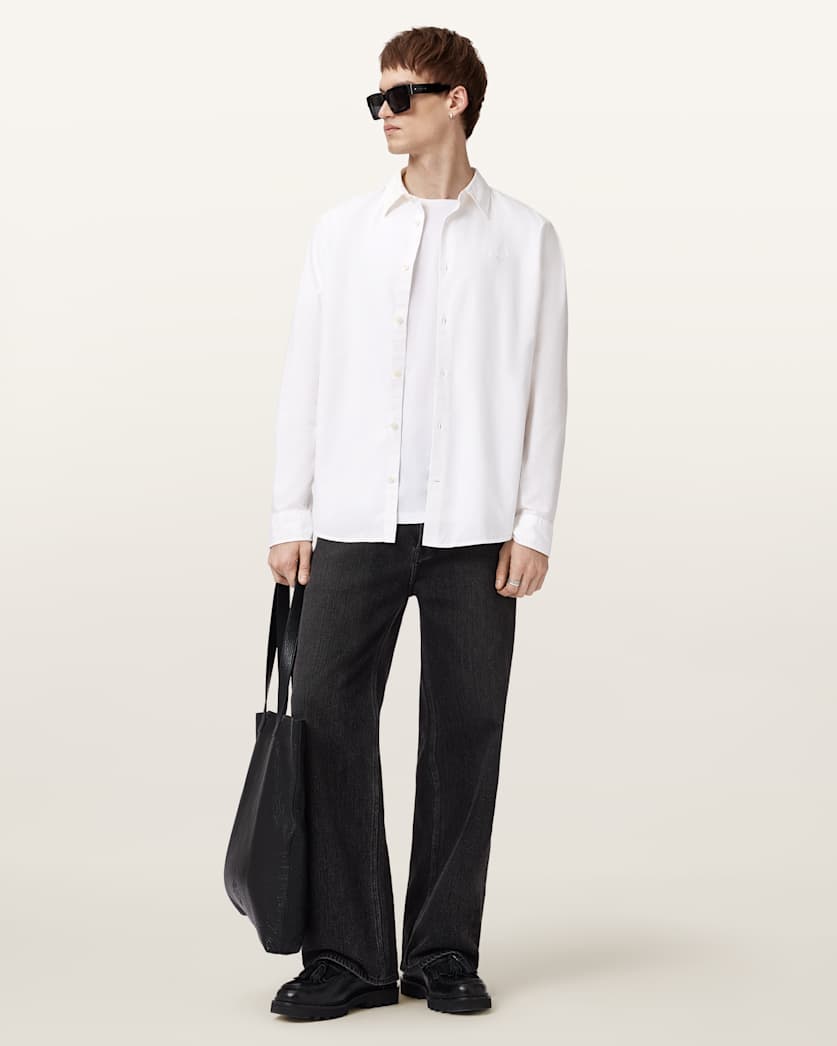 AllSaints Heartsaints Long Sleeve Shirt White