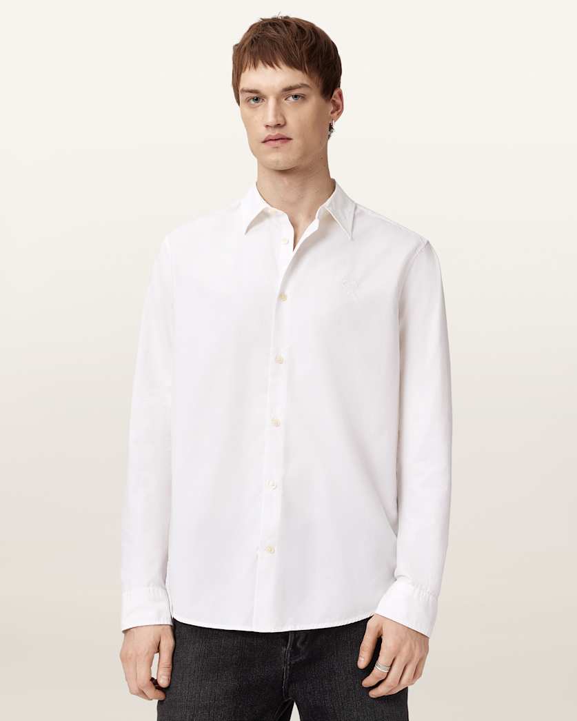 AllSaints Heartsaints Long Sleeve Shirt White