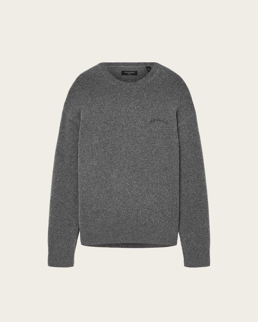 AllSaints Odessa Embroidered Sweater Carter Grey