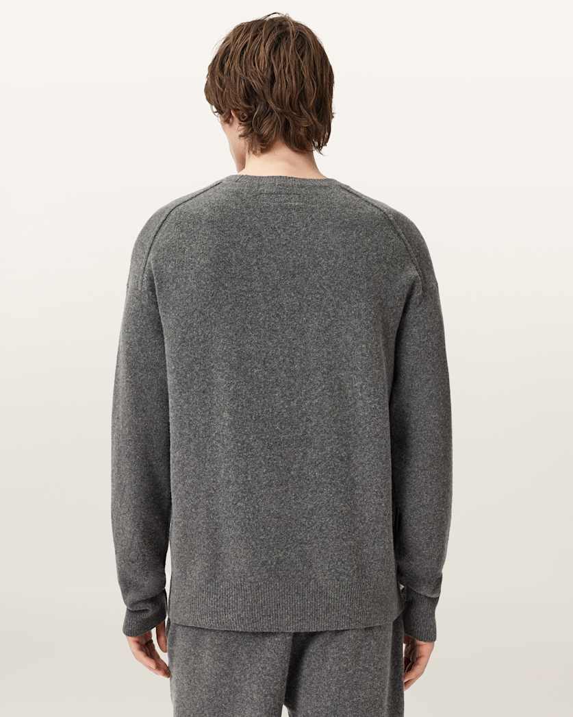 AllSaints Odessa Embroidered Sweater Carter Grey