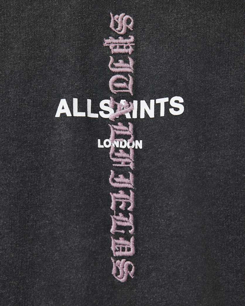 AllSaints Knox Short Sleeve Faded T Shirt Washed Black