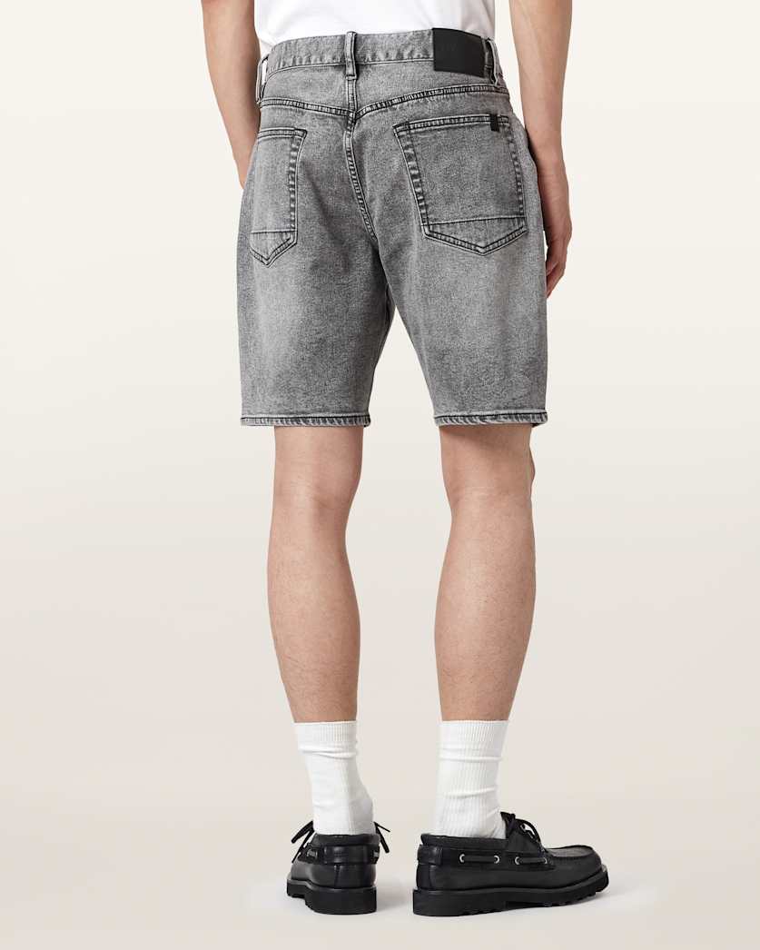 AllSaints Switch Skinny Fit Denim Shorts Grey